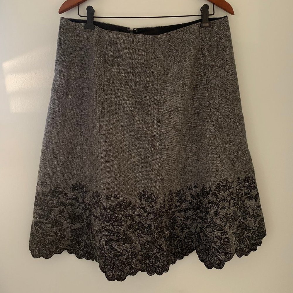 Ann Taylor Floral Embroidered Skirt